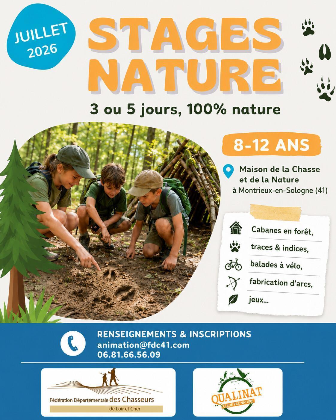Stages Nature : découvrir la nature en Sologne
