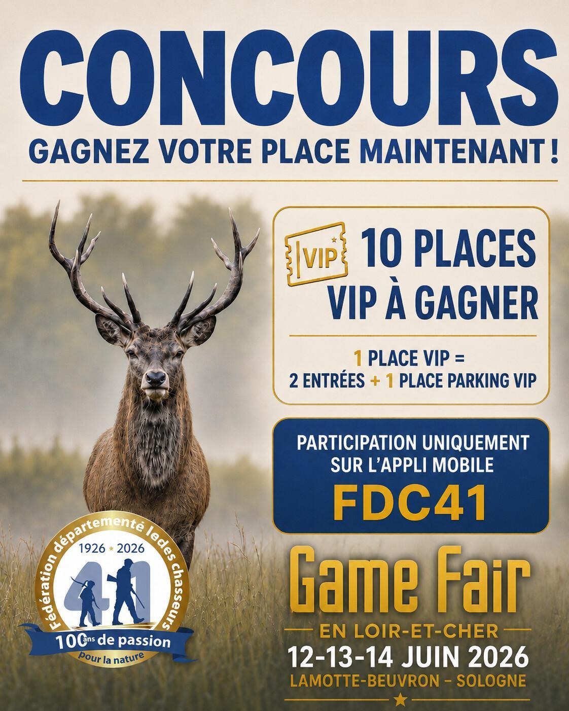 đ Jeu concours Game Fair 2026 : 10 places VIP Ă gagner ! đ Jeu concours Game Fair 2026 : 10 places VIP Ă gagner !