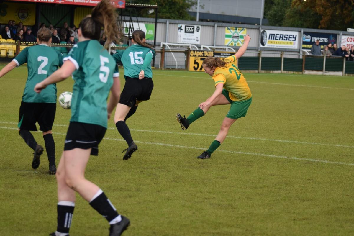 Bazley's brace sends Ladies through Bazley's brace sends Ladies through