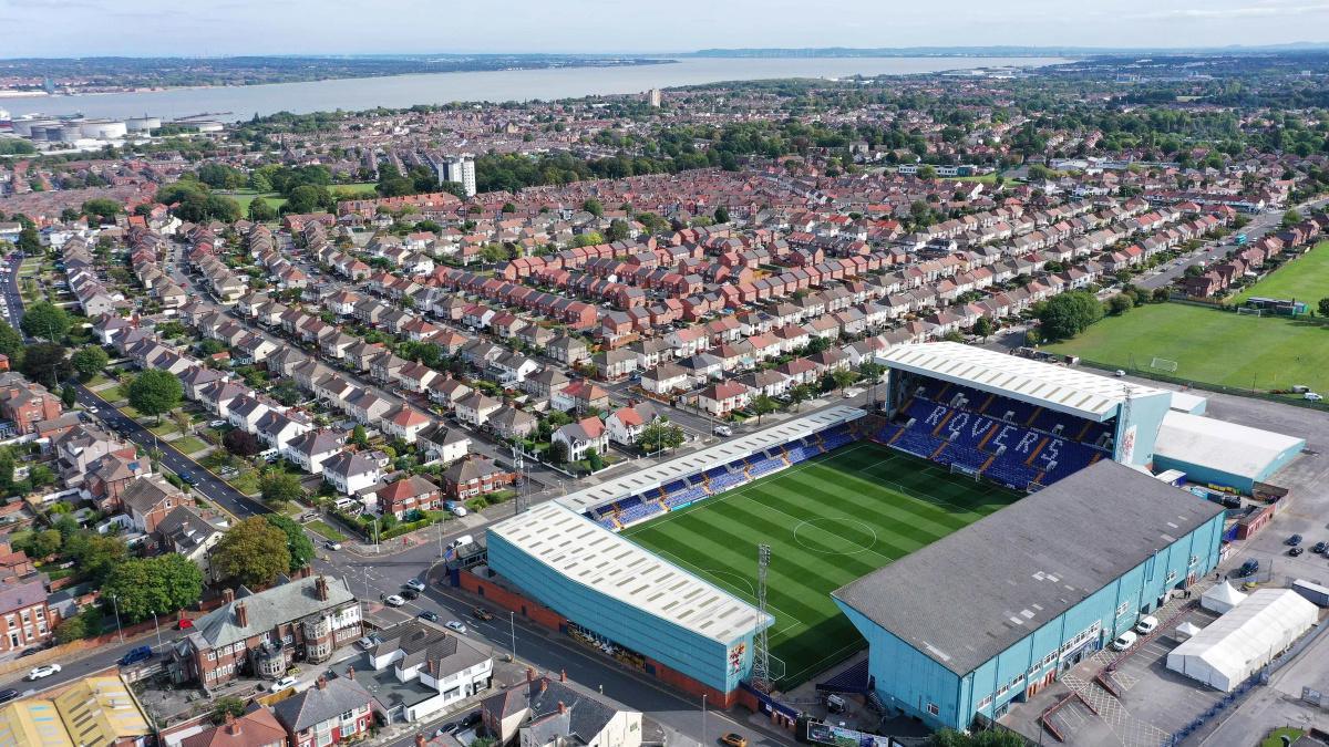 Linnets prepare to play at Prenton Park