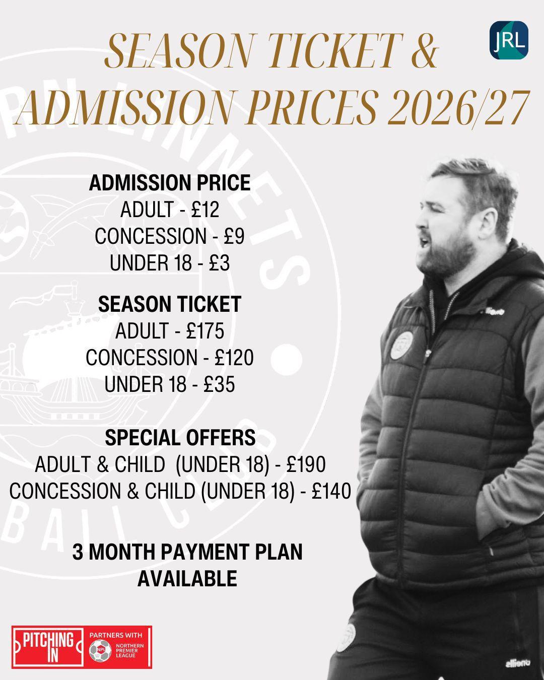 🎟🎟 | SEASON TICKETS NOW ON SALE