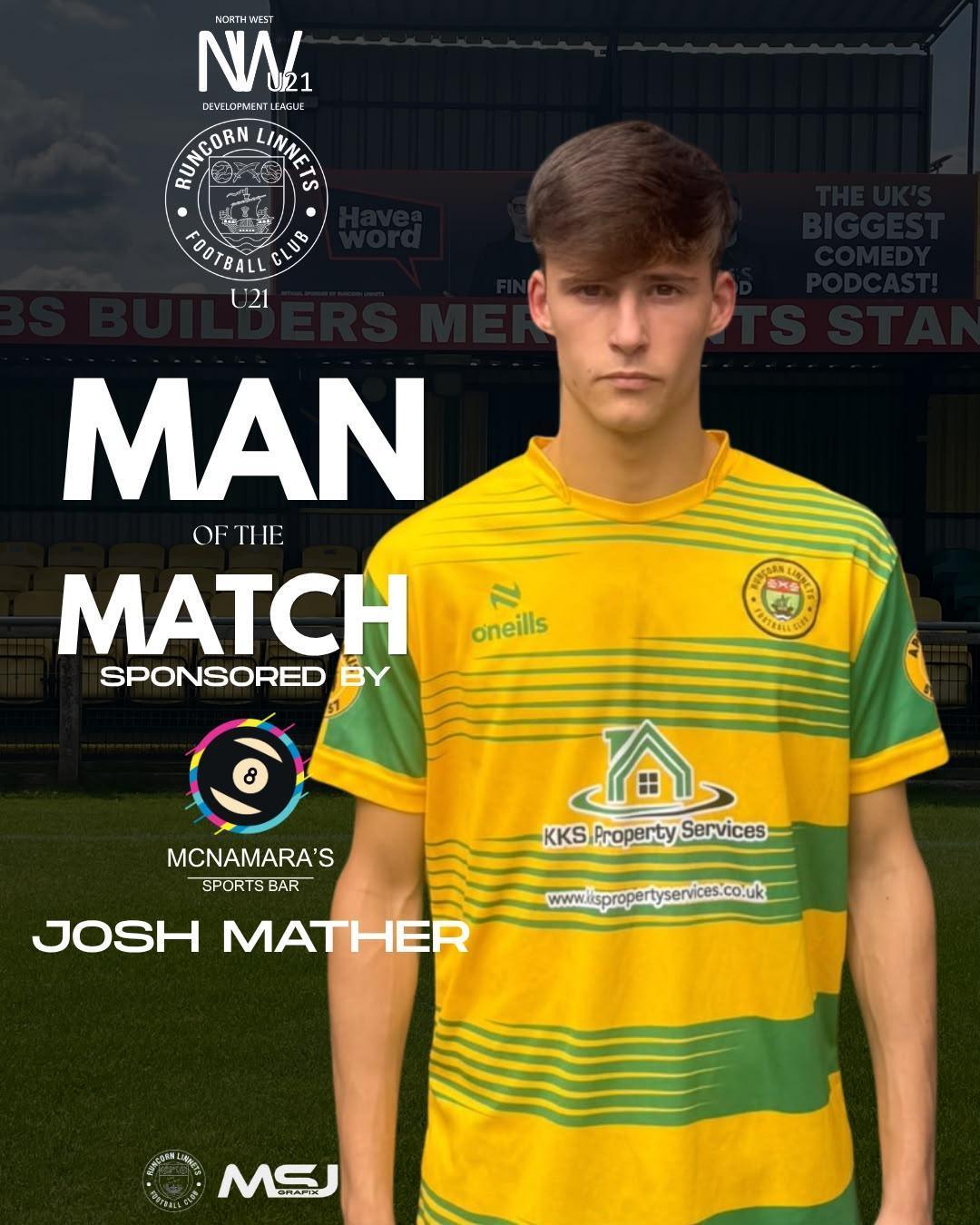 Mather's debut double for U21s in vain