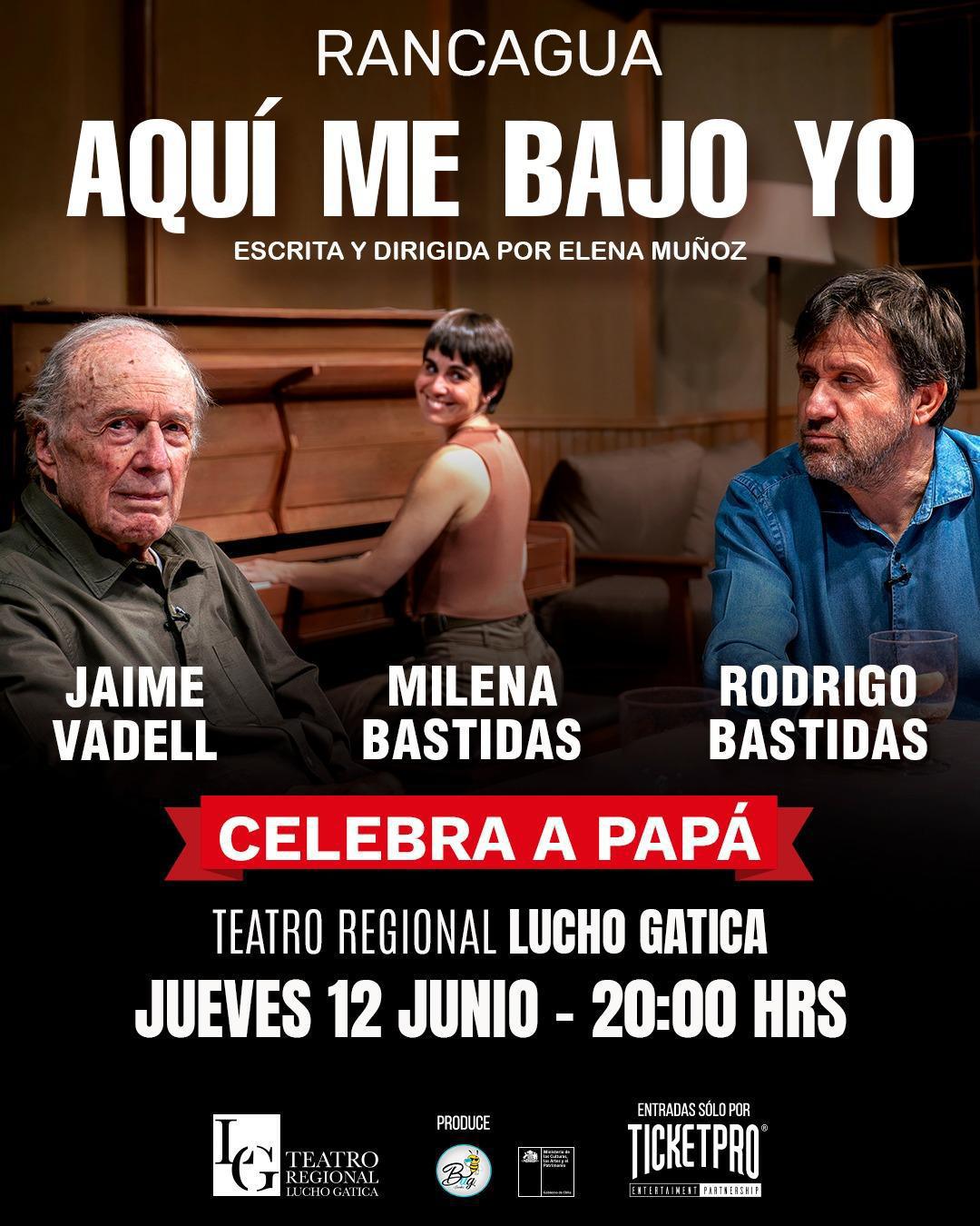 Regalamos 2 entradas a la obra de teatro "Aquí me bajo yo" para este jueves 12 en el teatro regional Lucho Gatica 