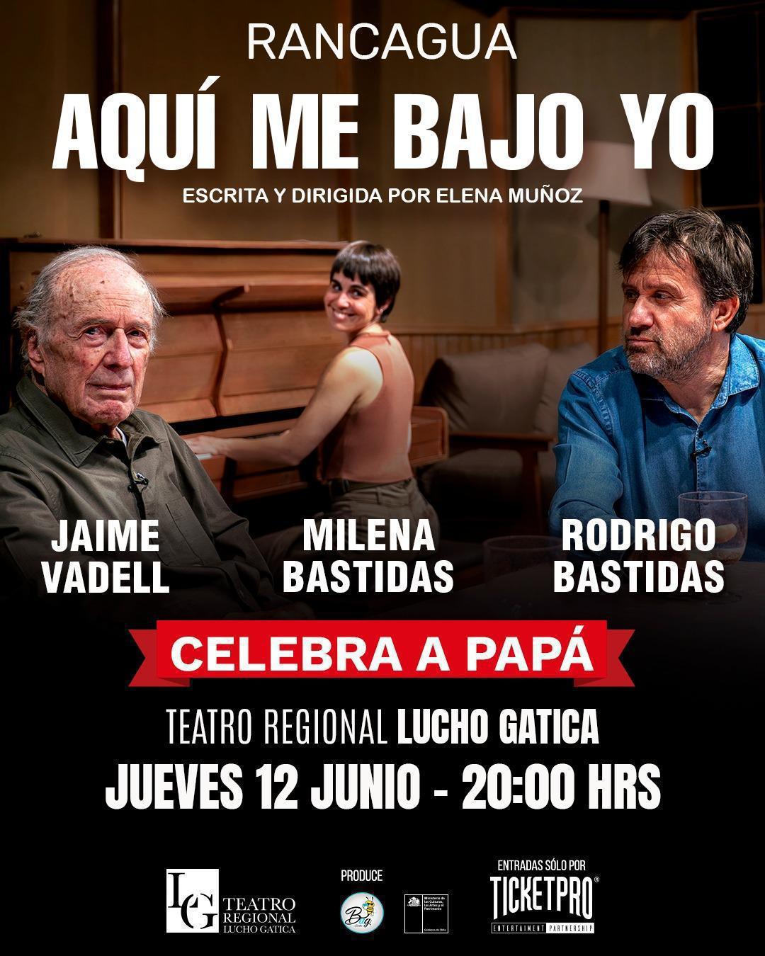 Regalamos 2 entradas a la obra de teatro "Aquí me bajo yo" para este jueves 12 en el teatro regional Lucho Gatica