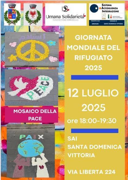 Giornata Mondiale del Rifugiato 2025 - Mosaico della Pace (inizio ore 18.00)