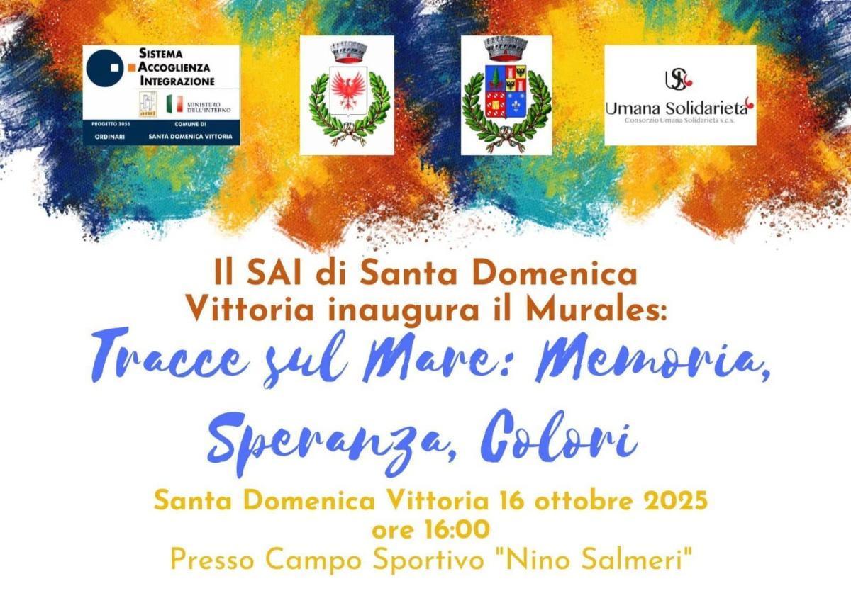 Inaugurazione del Murales “Tracce sul Mare: Memoria, Speranza, Colori” (inizio ore 16:00)