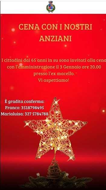 Cena Natalizia con i Nostri Anziani (inizio ore 20:00)
