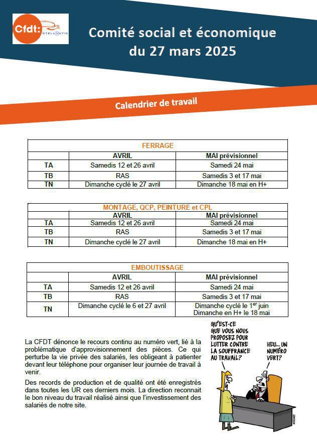 Tract CSE mars 2025 - PRODUCTION