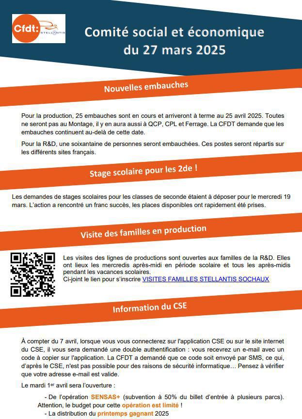 Tract CSE mars 2025 R&D