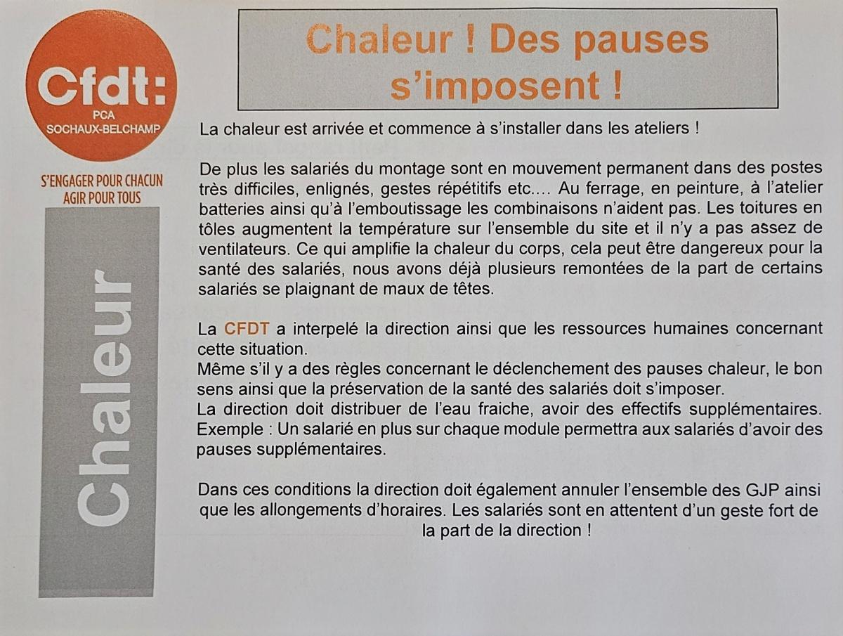 Tract chaleur