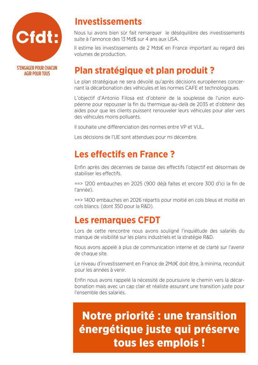 infos rencontre Antonio Filosa