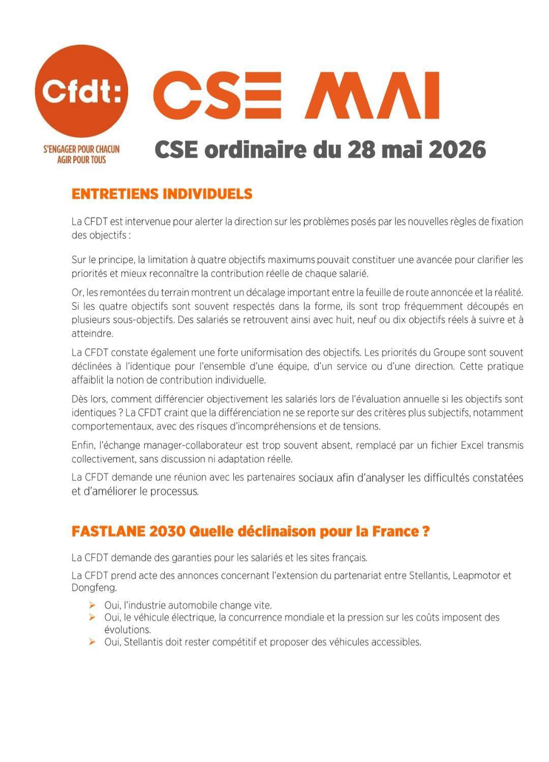 Tract CSE Mai tertiaire