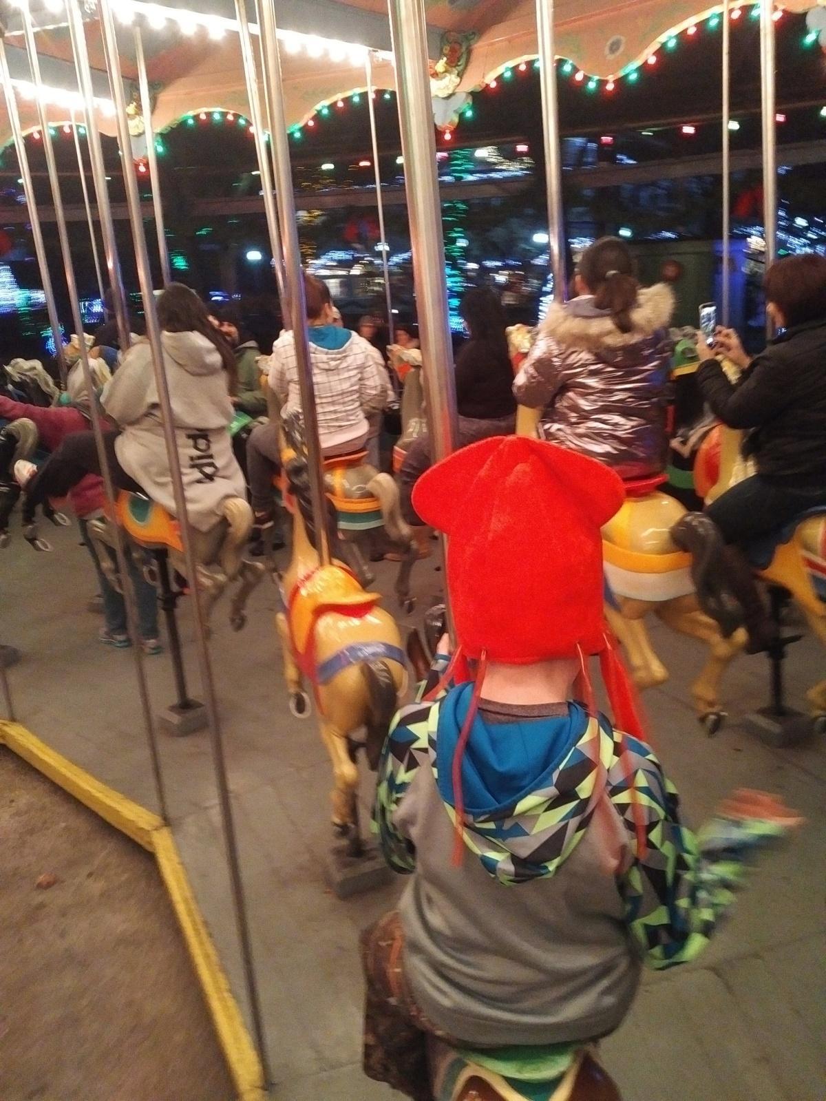 Going on rides and winning a prize Going on rides and winning a prize