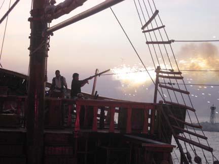 Walk the plank, into the drink... or stay dry, have another drink