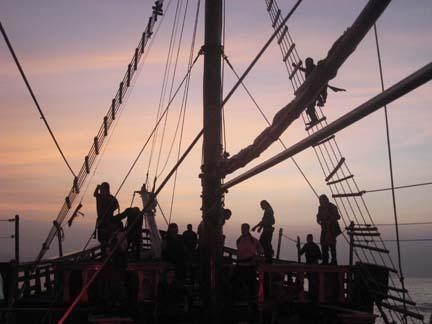 Walk the plank, into the drink... or stay dry, have another drink
