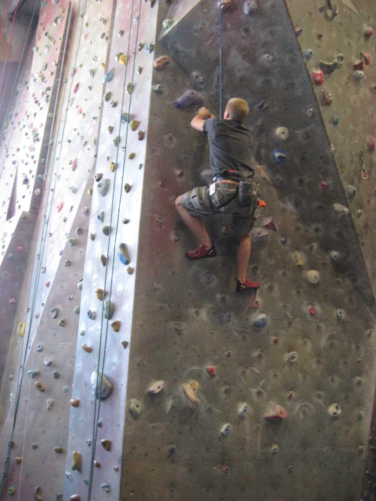 Blindfolded and harnessed Blindfolded and harnessed