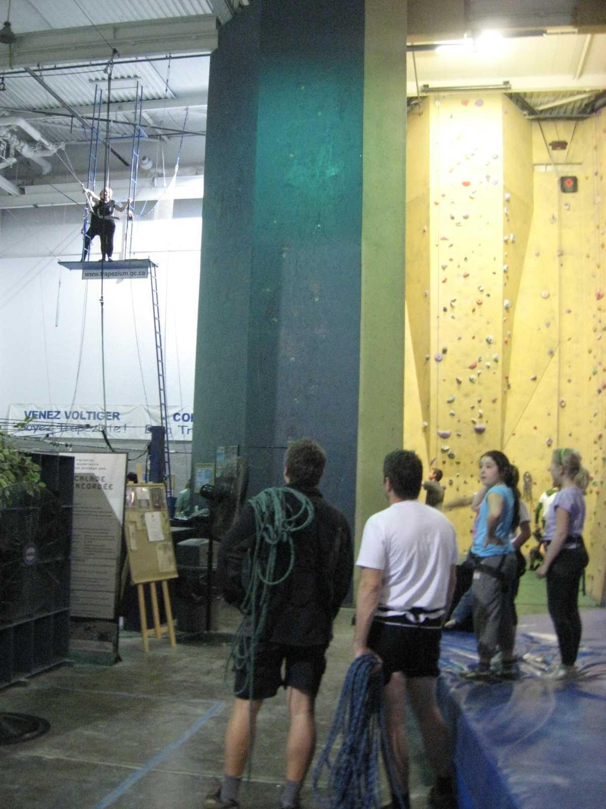 Blindfolded and harnessed Blindfolded and harnessed