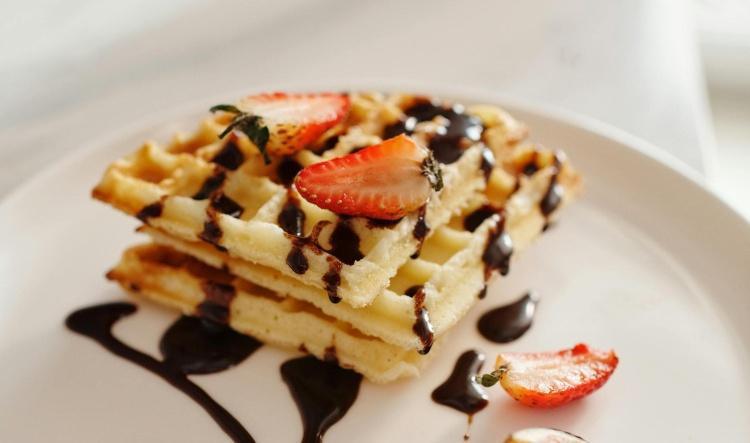 Coffee-Flavored Belgian Waffles