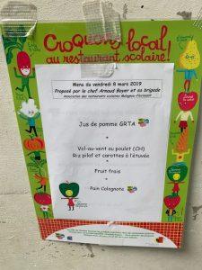 Animation sur les fruits et légumes locaux dans nos réfectoires