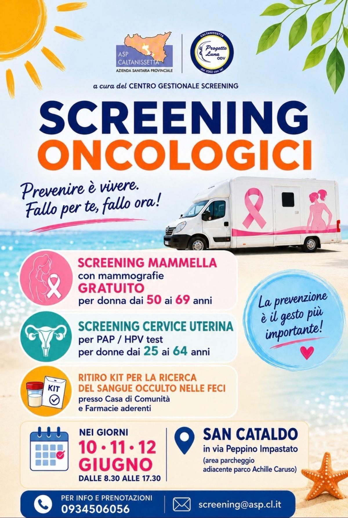 Screening Cervice Uterina (Dalle 8:30 alle 17:30)