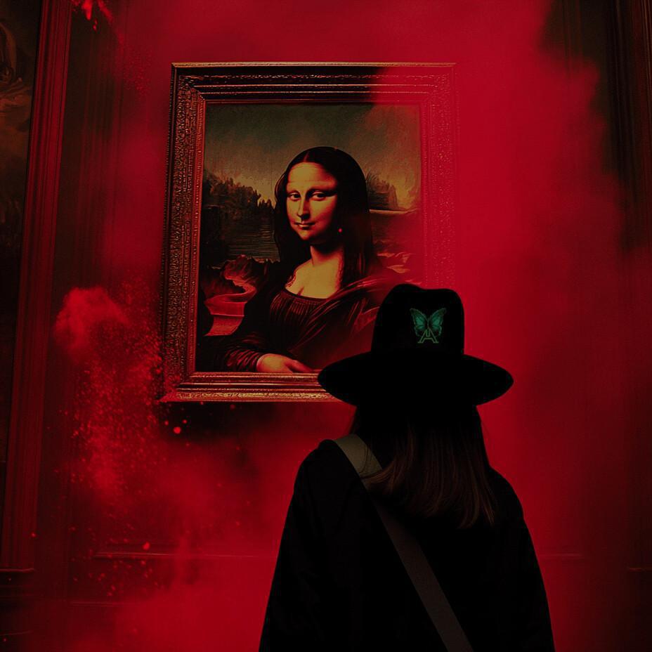 Astrid Aillume wonders #3 :Mona Lisa Smile. She's smiling. Is she happy? 