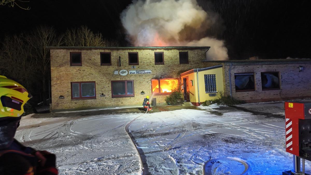 Nordermeldorf - Gaststätte wird Opfer eines Brandes