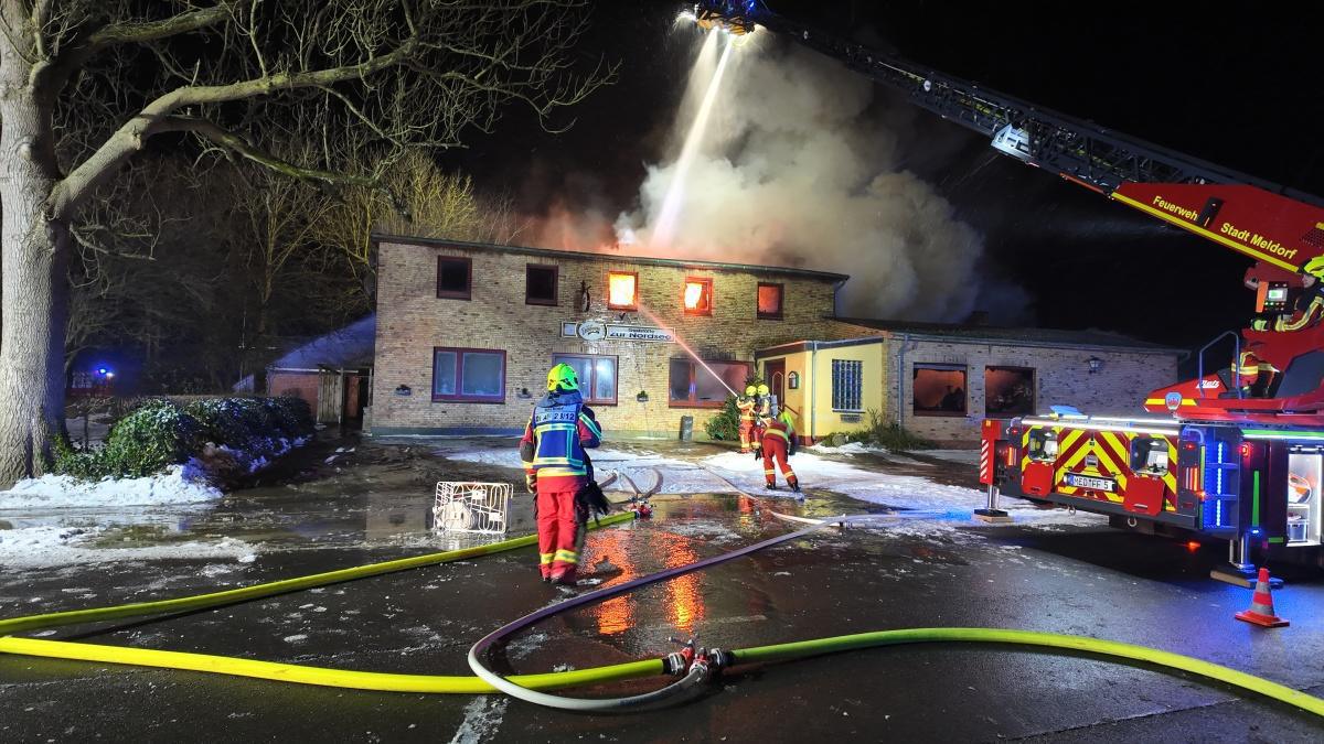 Nordermeldorf - Gaststätte wird Opfer eines Brandes Nordermeldorf - Gaststätte wird Opfer eines Brandes