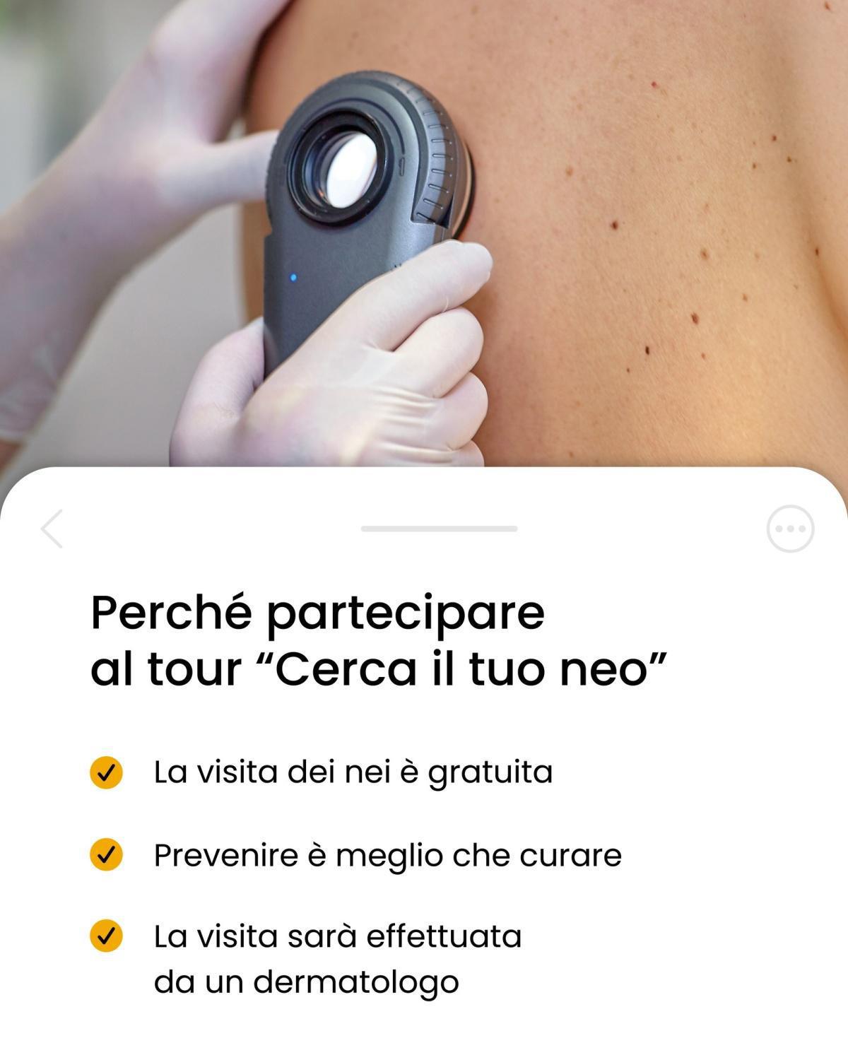 Visita gratuita di controllo dei nei