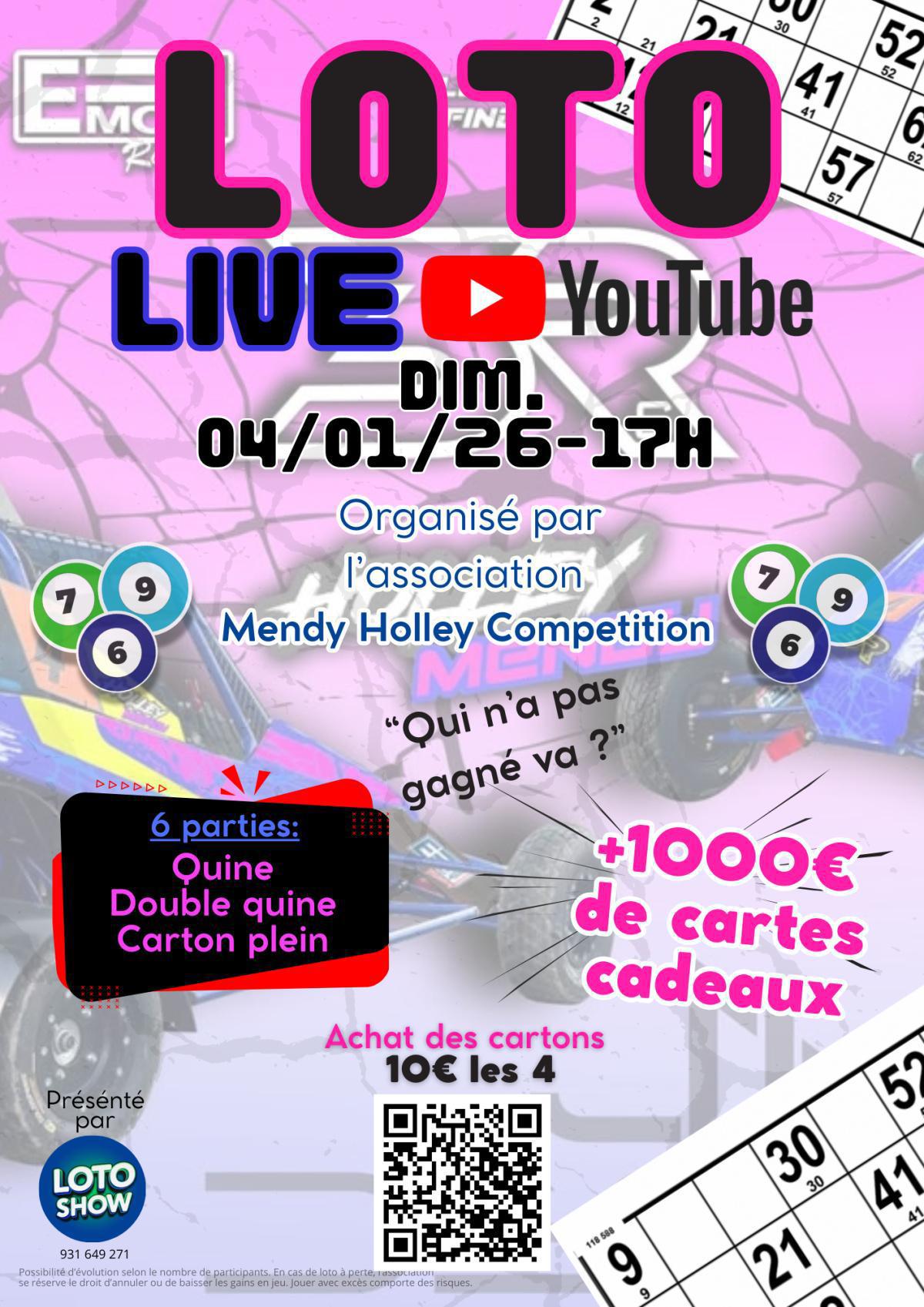 🔥🎉Loto Live Mendy Holley Compétition 🎉🔥