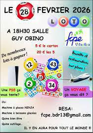 🎤🍀Loto Show anime le loto de la FCPE Vitrolles Samedi 28 Février🍀🎤 