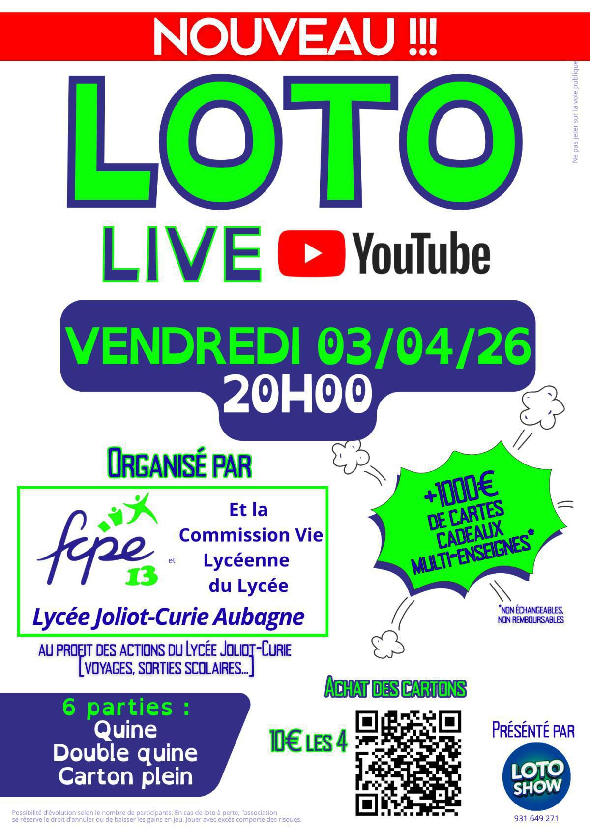🎉🍀Flyer FCPE 13 Lycée Joliot-Curie Aubagne 🍀🎉