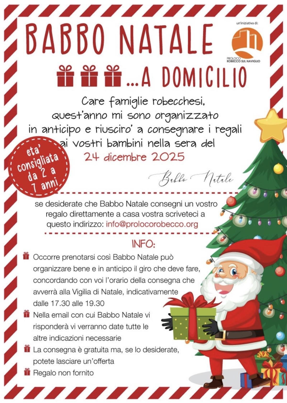 Babbo Natale ...a domicilio (dalle ore 17.30 alle ore 19.30) Babbo Natale ...a domicilio (dalle ore 17.30 alle ore 19.30)