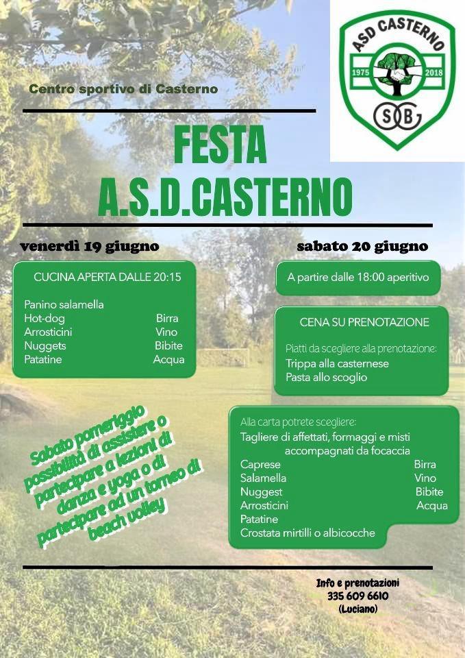 Festa ASD Casterno (inizio ore 18:00)