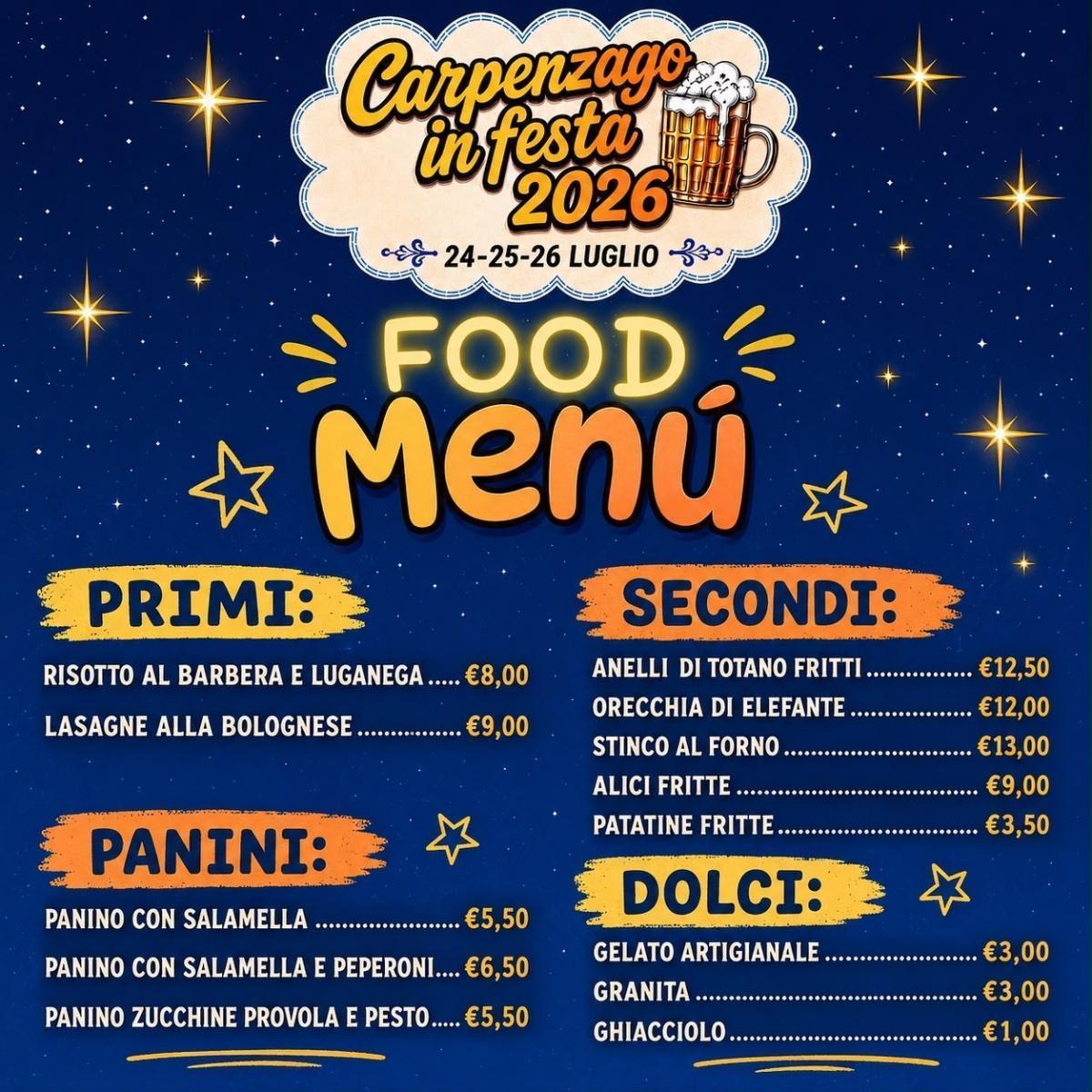 Carpenzago in festa 2026 (dalle ore 19.00)