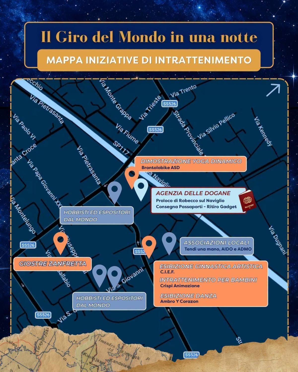 "Il Giro del Mondo in una Notte" Notte Bianca 2026 di Robecco sul Naviglio (start h. 19:00)
