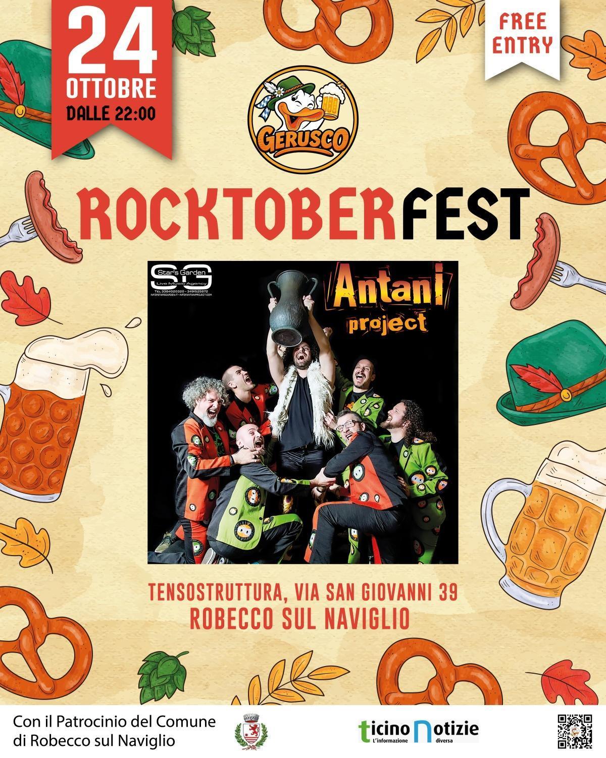 Antani Project - Gerusco Rocktoberfest (dalle ore 22.00) Antani Project - Gerusco Rocktoberfest (dalle ore 22.00)