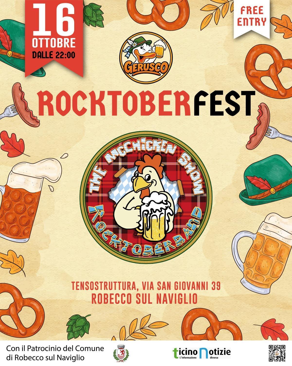 The Mcchicken Show - Rocktoberband - Gerusco Rocktoberfest (dalle ore 22.00) The Mcchicken Show - Rocktoberband - Gerusco Rocktoberfest (dalle ore 22.00)
