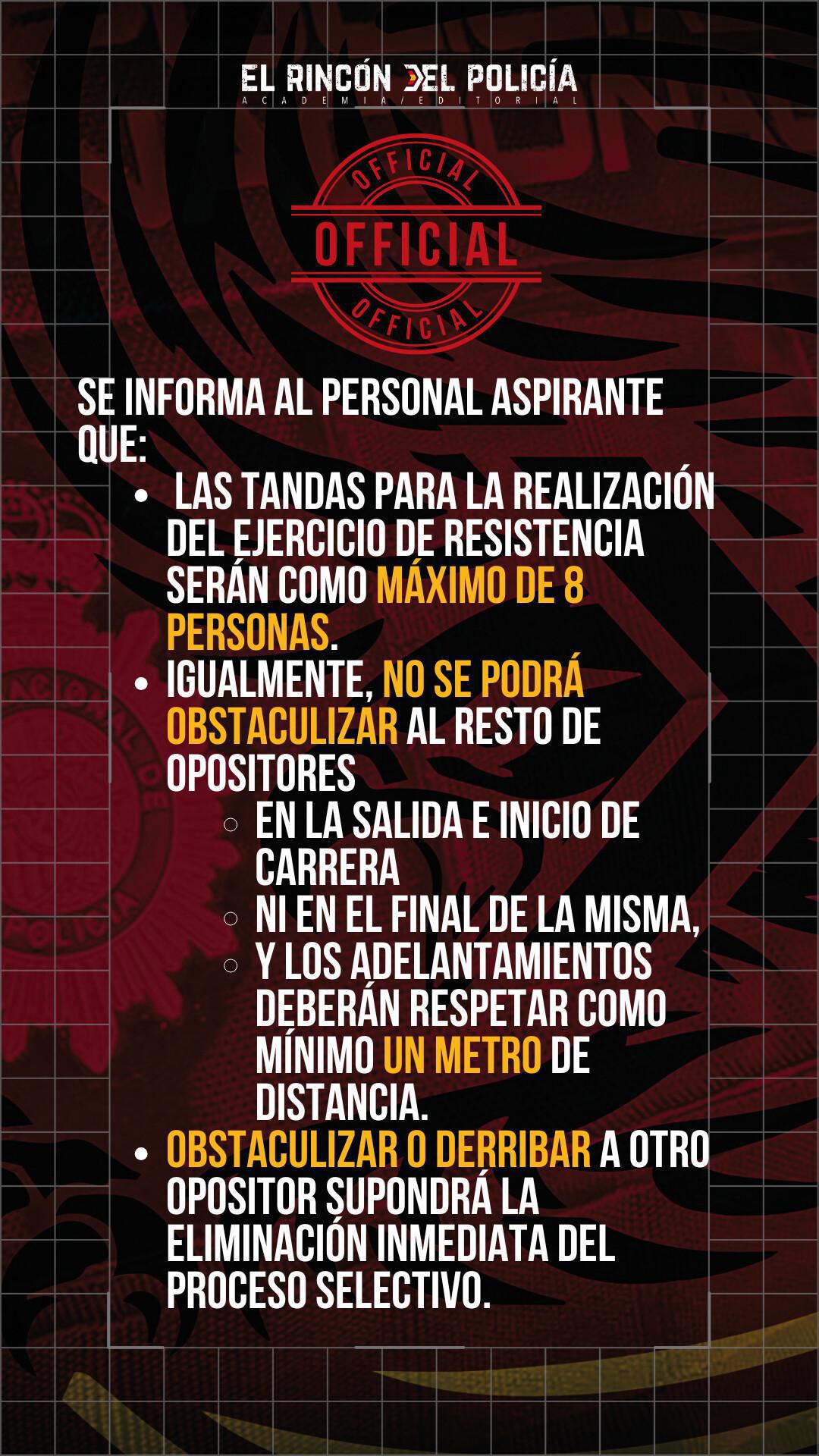 Importante Pruebas Físicas (Promoción 42) Importante Pruebas Físicas (Promoción 42)