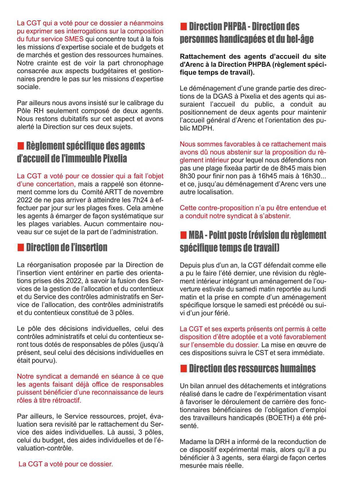 Compte-rendu du Comité social territorial du 28 mars 2024 Compte-rendu du Comité social territorial du 28 mars 2024