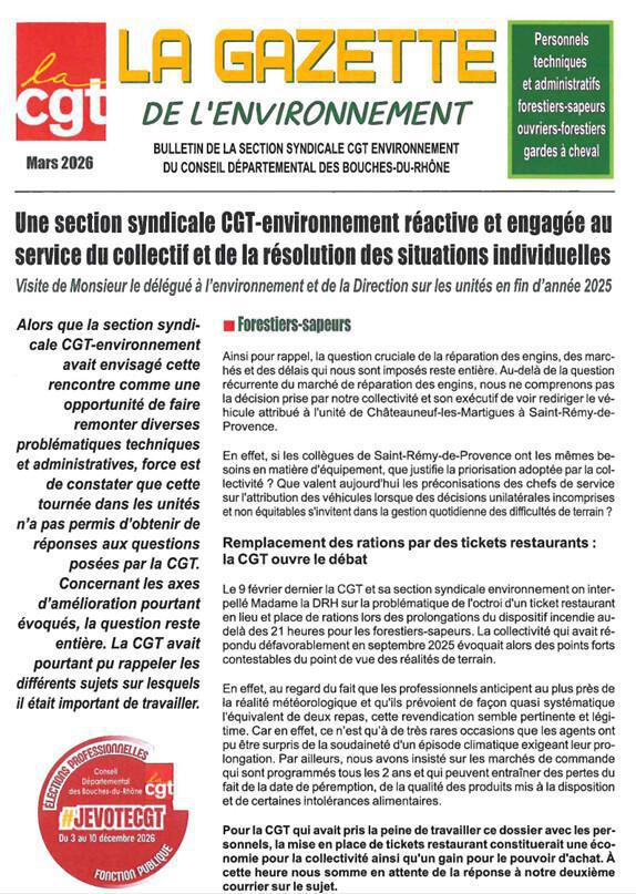La gazette de l'environnement Mars 2026