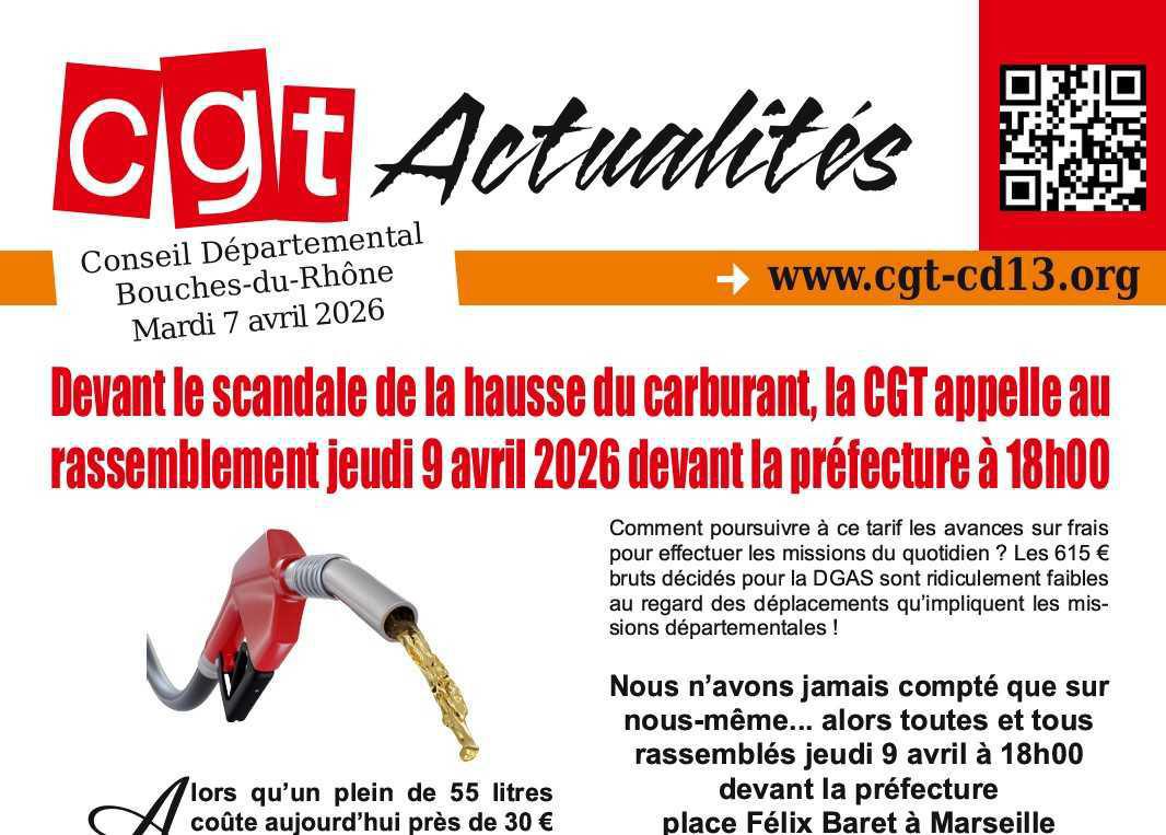 CGT ACTUALITES Mardi 7 Avril 2026