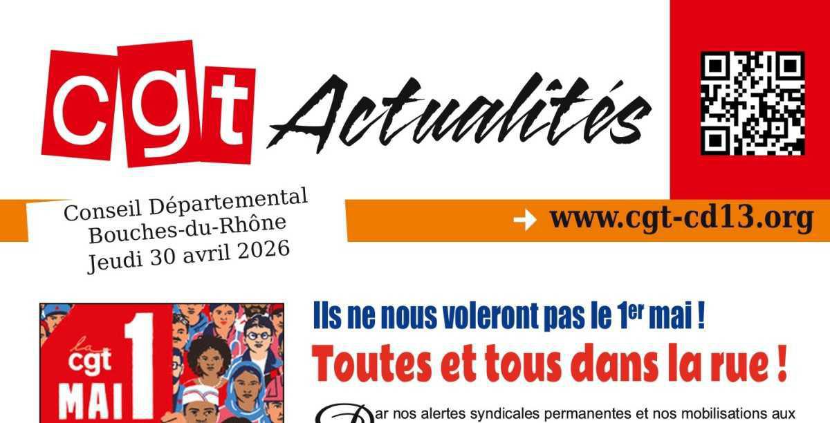 CGT actualités Jeudi 30 AVRIL 2026
