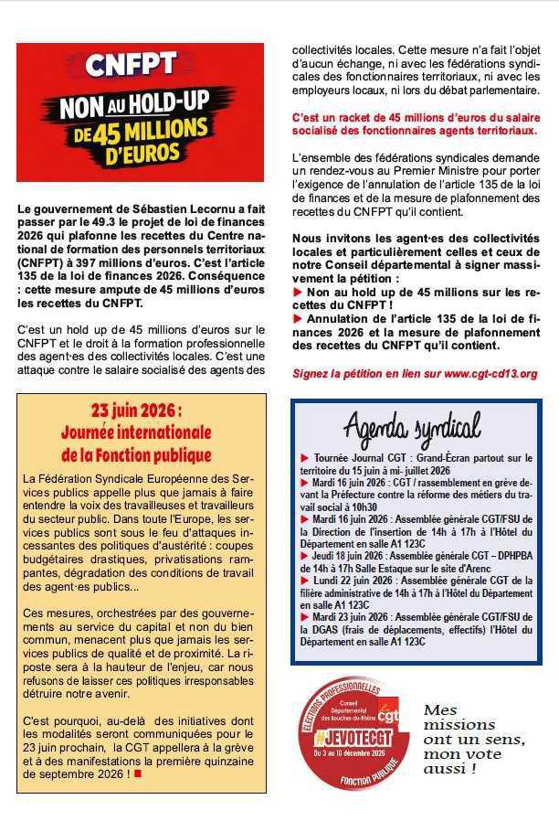 CGT Actualités du mardi 9 juin 2026