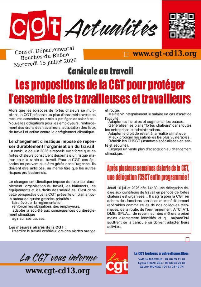 CGT Actualités du 15 juillet 2026