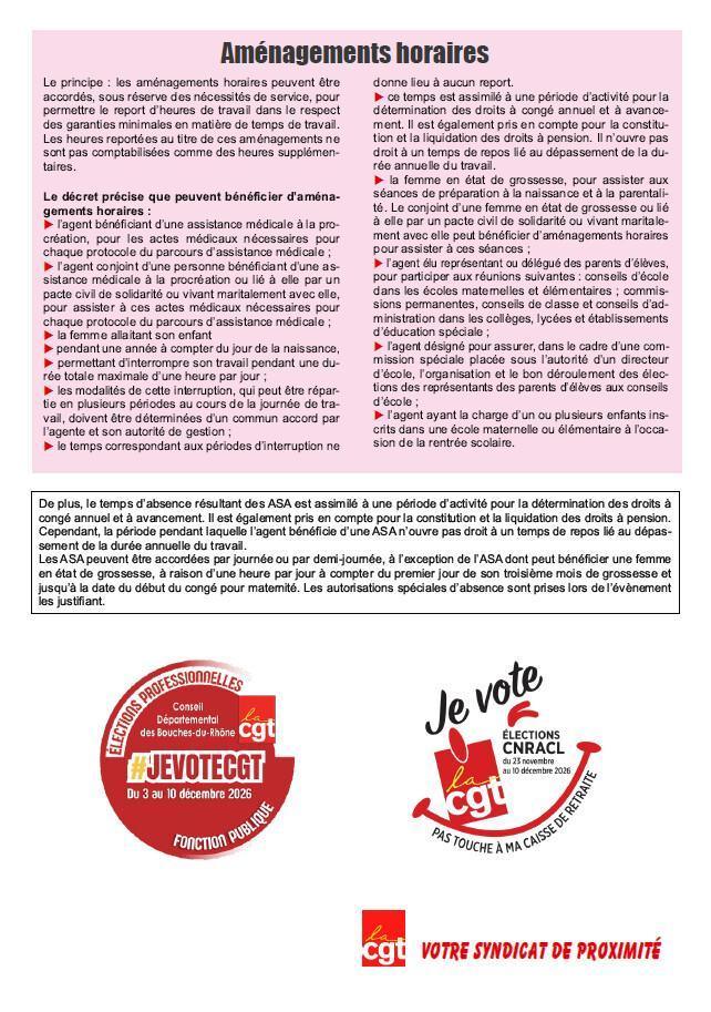 CGT Actualités du 16 juillet 2026 - Décret relatif aux autorisations spéciales d'absence