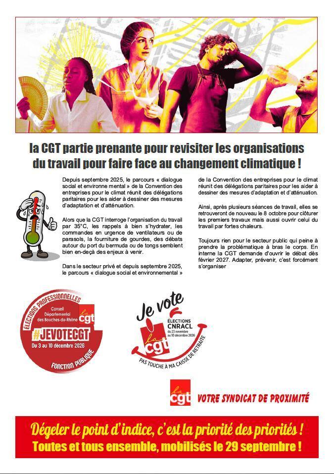 CGT Actualités du 21 juillet 2026 - Appel à la Grève le 29 septembre