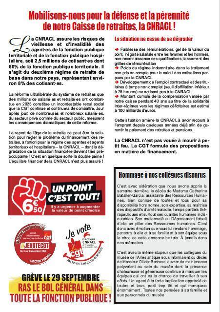 CGT Actualités du 28 juillet 2026