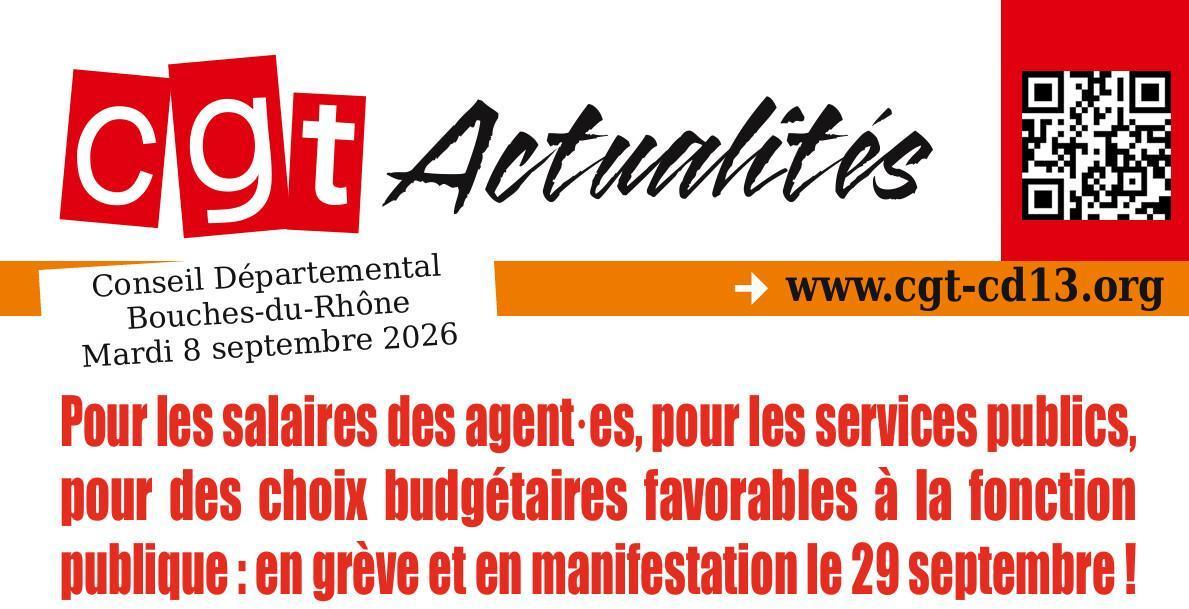 CGT ACTUALITES MARDI 8 SEPTEMBRE 2026
