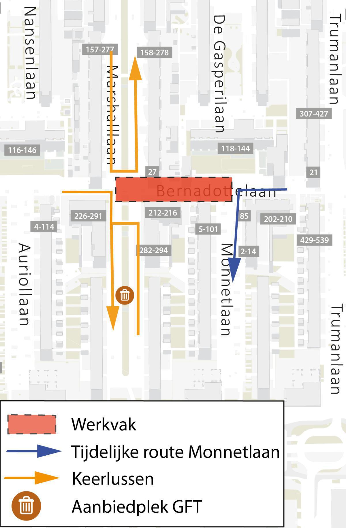 Start werkzaamheden Bernadottelaan