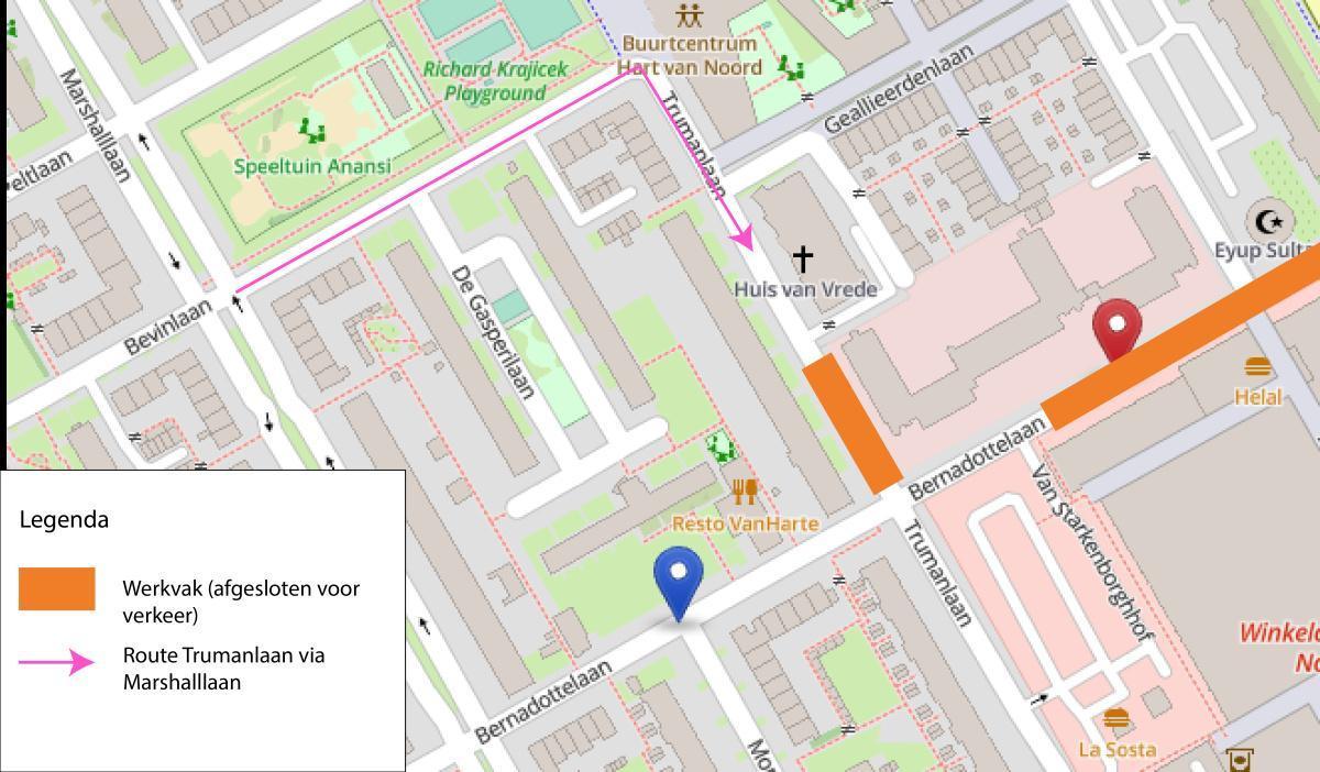 Start werkzaamheden Trumanlaan